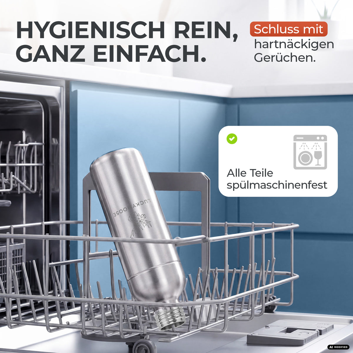 Infinity Edelstahlflasche für Aarke, Philips, Brita