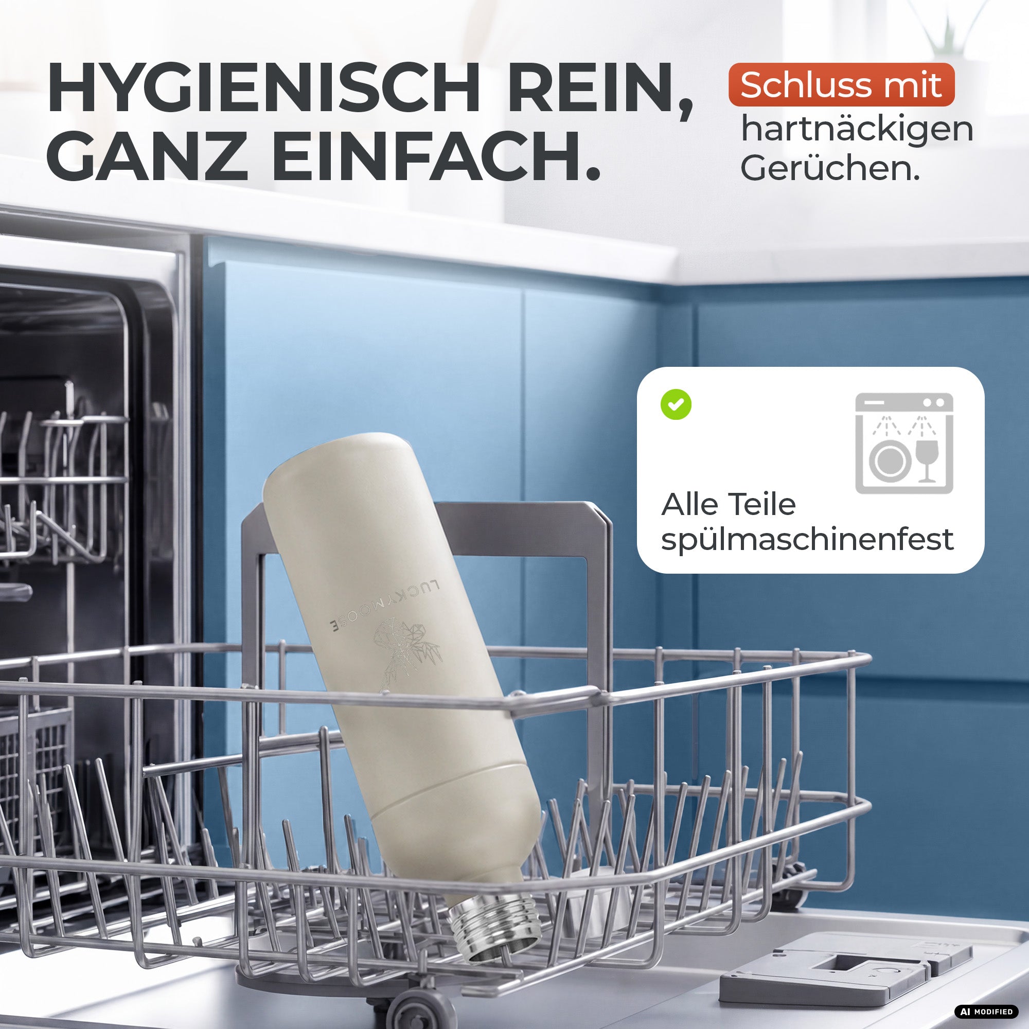 Bouteille en acier inoxydable Infinity 1,25L & 0,75L pour Aarke, Philips, Brita