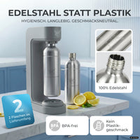 Infinity Wassersprudler mit 1,25L Edelstahlflaschen