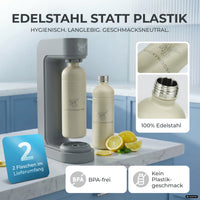 Infinity Wassersprudler mit 1,25L Edelstahlflaschen