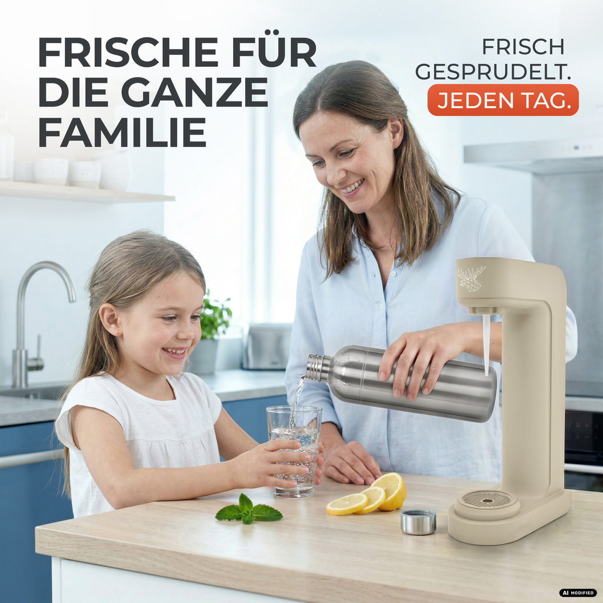 Infinity Wassersprudler mit 1,25L Edelstahlflaschen