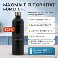 Bouteille en acier inoxydable Infinity 1,25L & 0,75L pour Aarke, Philips, Brita