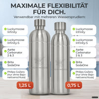 Infinity Edelstahlflasche für Aarke, Philips, Brita