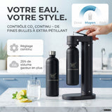 Machine à eau gazeuse Infinity-S avec 2 bouteilles en acier inoxydable d