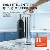 Machine à eau gazeuse Infinity-S avec 2 bouteilles en acier inoxydable d