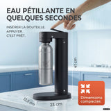 Machine à eau gazeuse Infinity-S avec 2 bouteilles en acier inoxydable d
