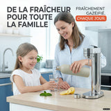Machine à eau gazeuse Infinity-S avec 2 bouteilles en acier inoxydable d