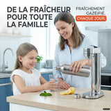 Machine à eau gazeuse Infinity-S avec 2 bouteilles en acier inoxydable d