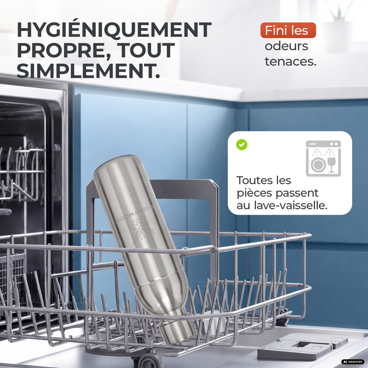 Bouteille en acier inoxydable Infinity pour 1,1L & 0,75L Sodastream TERRA & DUO
