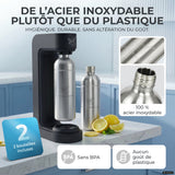 Infinity siphon à eau avec 2 bouteilles en acier inoxydable de 1,25 L