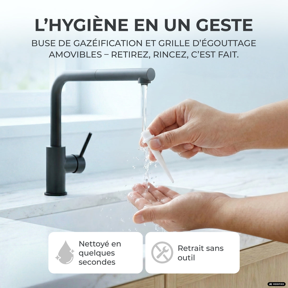 Infinity siphon à eau avec 2 bouteilles en acier inoxydable de 1,25 L