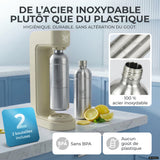 Infinity siphon à eau avec 2 bouteilles en acier inoxydable de 1,25 L