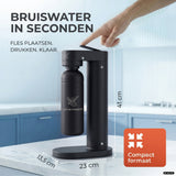 Infinity-S water carbonator with 2x 1.25L stainless steel bottles