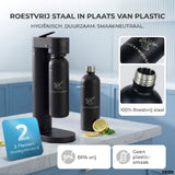 Infinity-S water carbonator with 2x 1.25L stainless steel bottles