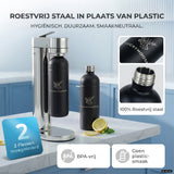 Infinity-S water carbonator with 2x 1.25L stainless steel bottles