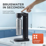 Infinity-S water carbonator with 2x 1.25L stainless steel bottles