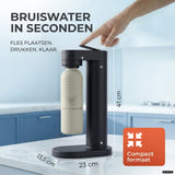 Infinity-S water carbonator with 2x 1.25L stainless steel bottles