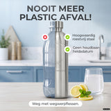 Infinity RVS-fles 1,25L & 0,75L voor Aarke, Philips, Brita