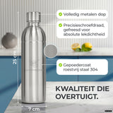 Infinity RVS-fles 1,25L & 0,75L voor Aarke, Philips, Brita