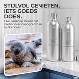 Infinity RVS-fles 1,25L & 0,75L voor Aarke, Philips, Brita