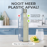 Infinity RVS-fles 1,25L & 0,75L voor Aarke, Philips, Brita