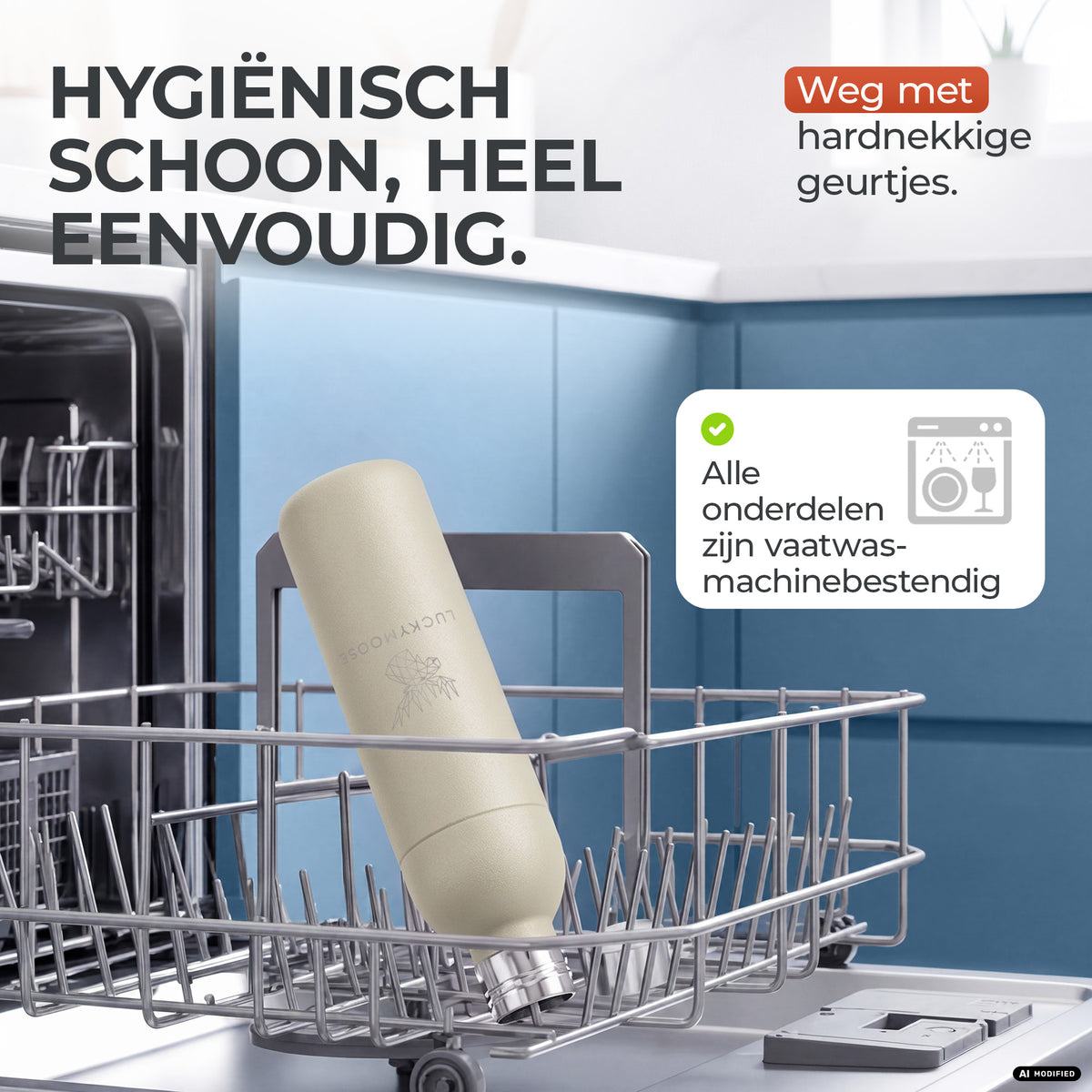 Infinity RVS-fles 1,25L & 0,75L voor Aarke, Philips, Brita