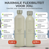 Infinity RVS-fles 1,25L & 0,75L voor Aarke, Philips, Brita