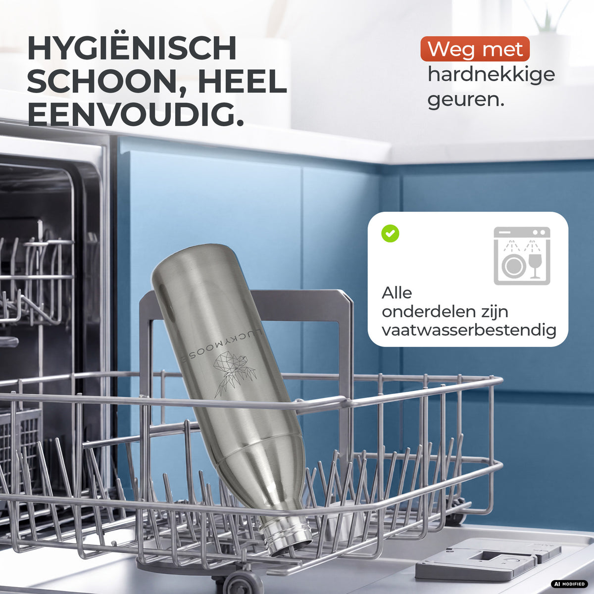 Infinity RVS-fles voor 1,1L & 0,75L Sodastream TERRA & DUO