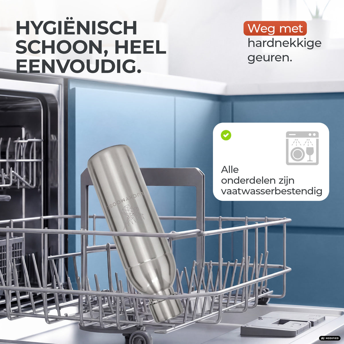 Infinity RVS-fles voor 1,1L & 0,75L Sodastream TERRA & DUO
