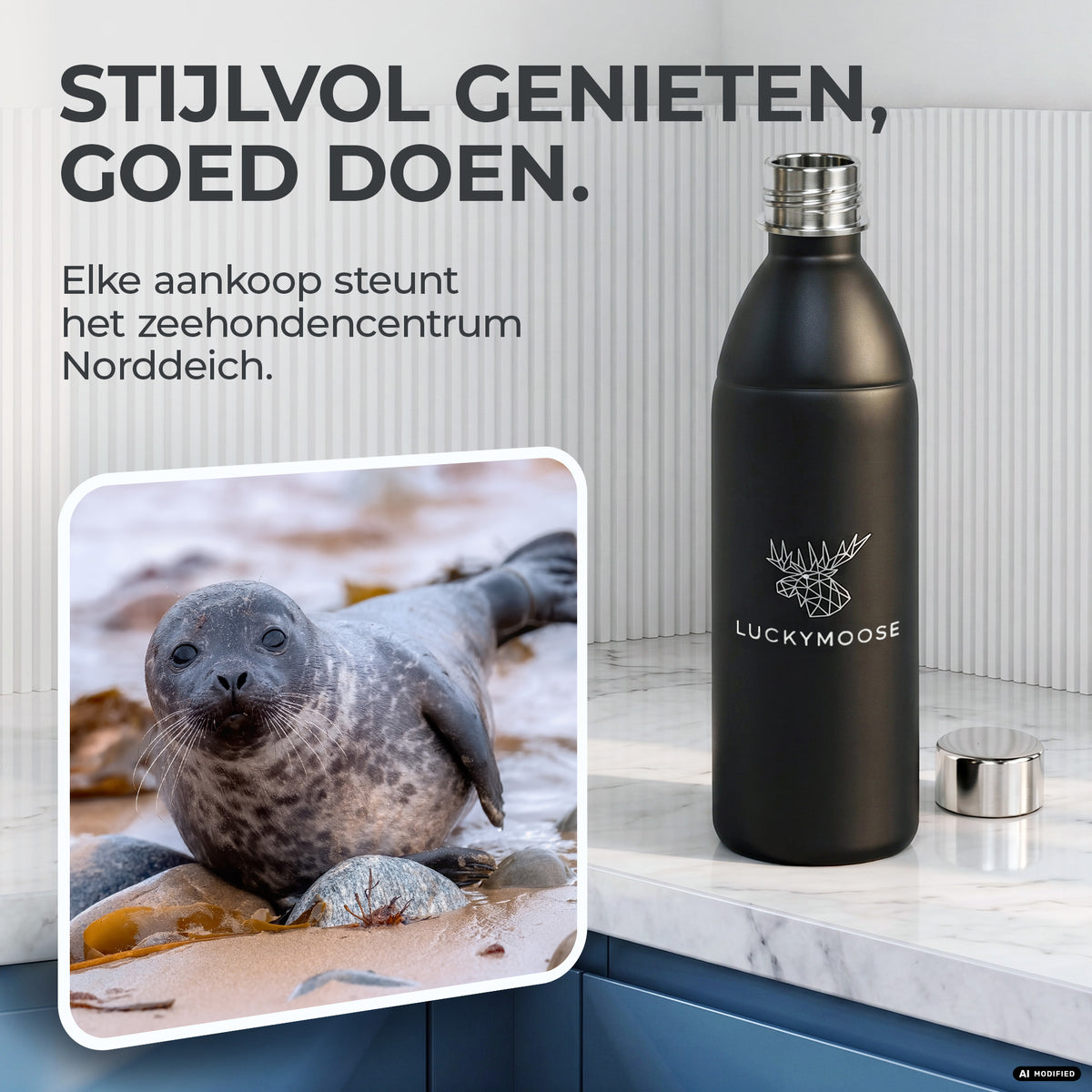 Infinity RVS-fles voor 1,1L & 0,75L Sodastream TERRA & DUO