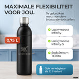 Infinity RVS-fles voor 1,1L & 0,75L Sodastream TERRA & DUO