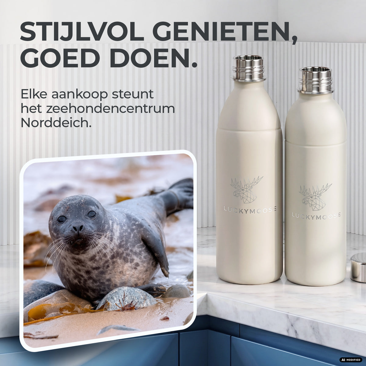 Infinity RVS-fles voor 1,1L & 0,75L Sodastream TERRA & DUO