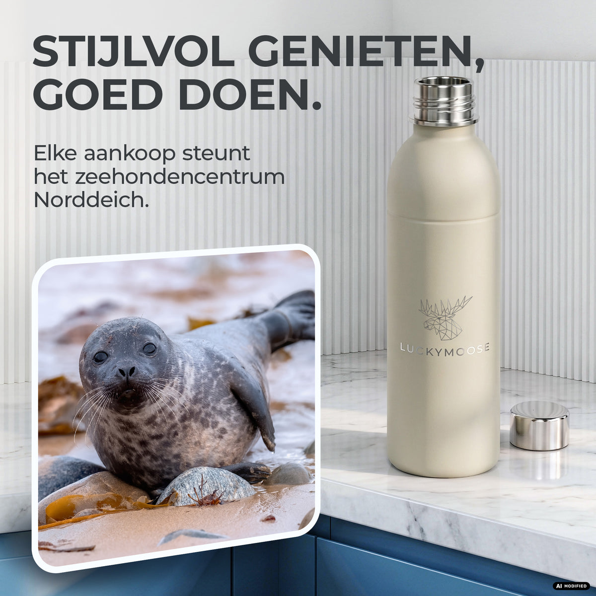 Infinity RVS-fles voor 1,1L & 0,75L Sodastream TERRA & DUO