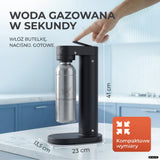Infinity-S Wassersprudler mit 1,25L Edelstahlflaschen