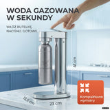 Infinity-S Wassersprudler mit 1,25L Edelstahlflaschen