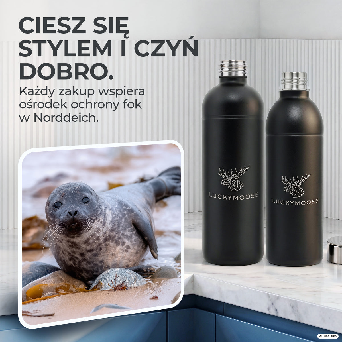 Infinity Edelstahlflasche für Aarke, Philips, Brita