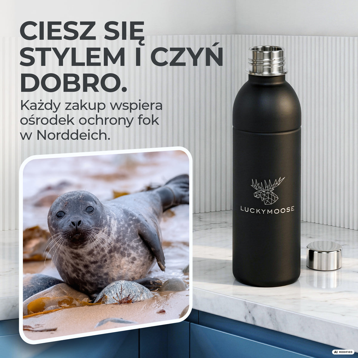 Infinity Edelstahlflasche für Aarke, Philips, Brita