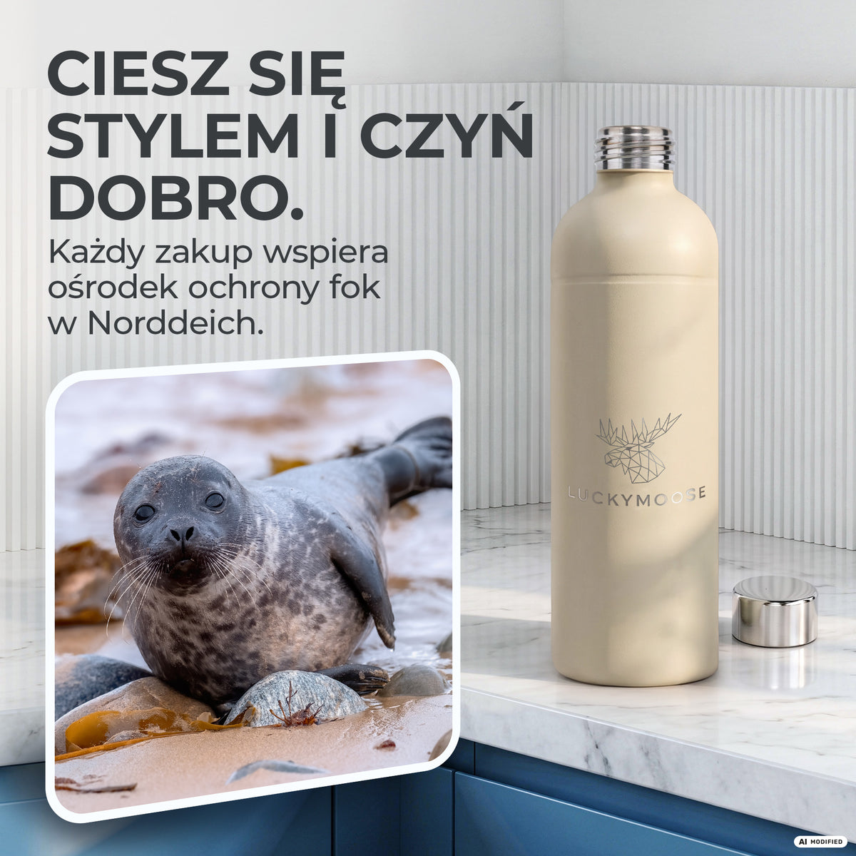 Infinity Edelstahlflasche für Aarke, Philips, Brita
