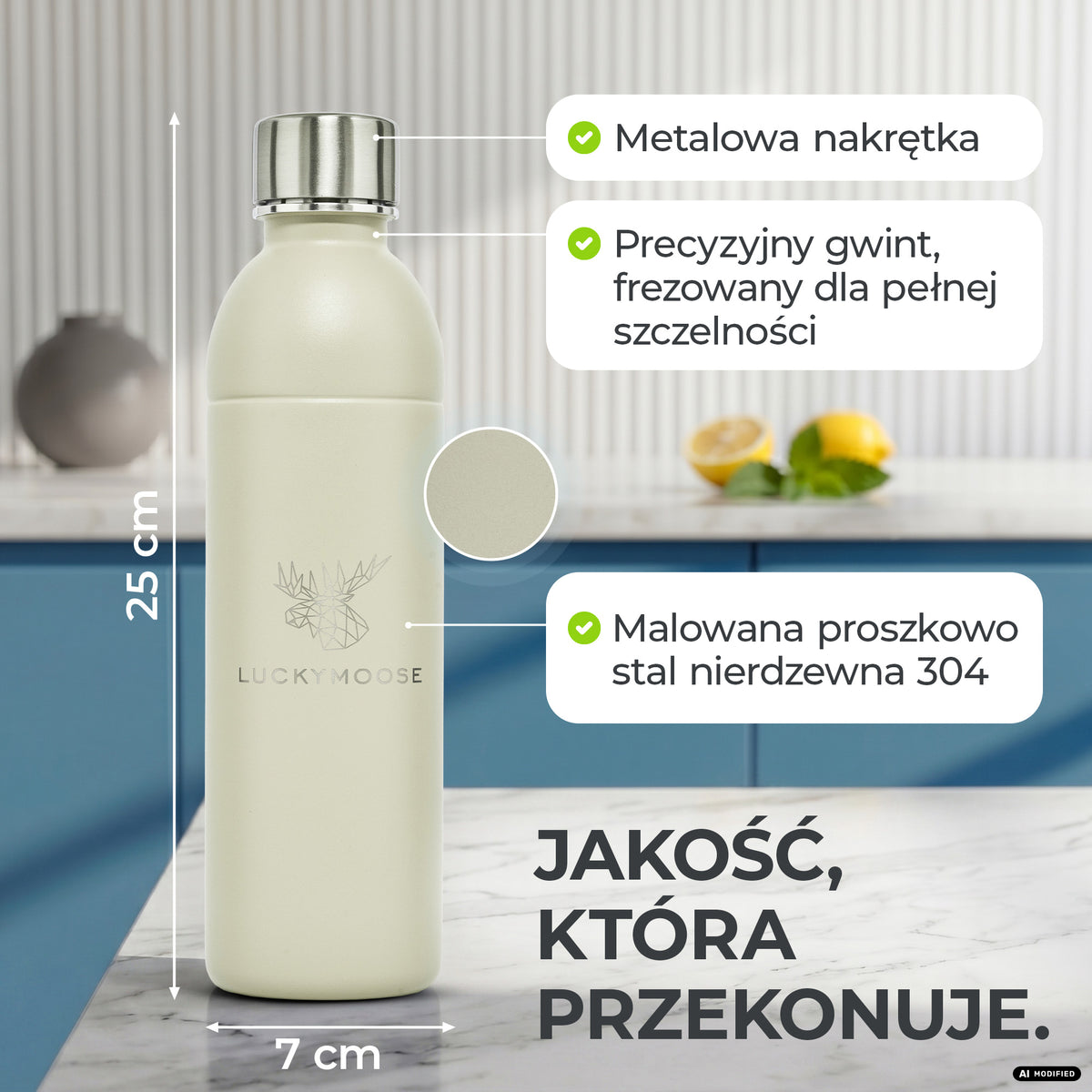Infinity Edelstahlflasche für Aarke, Philips, Brita