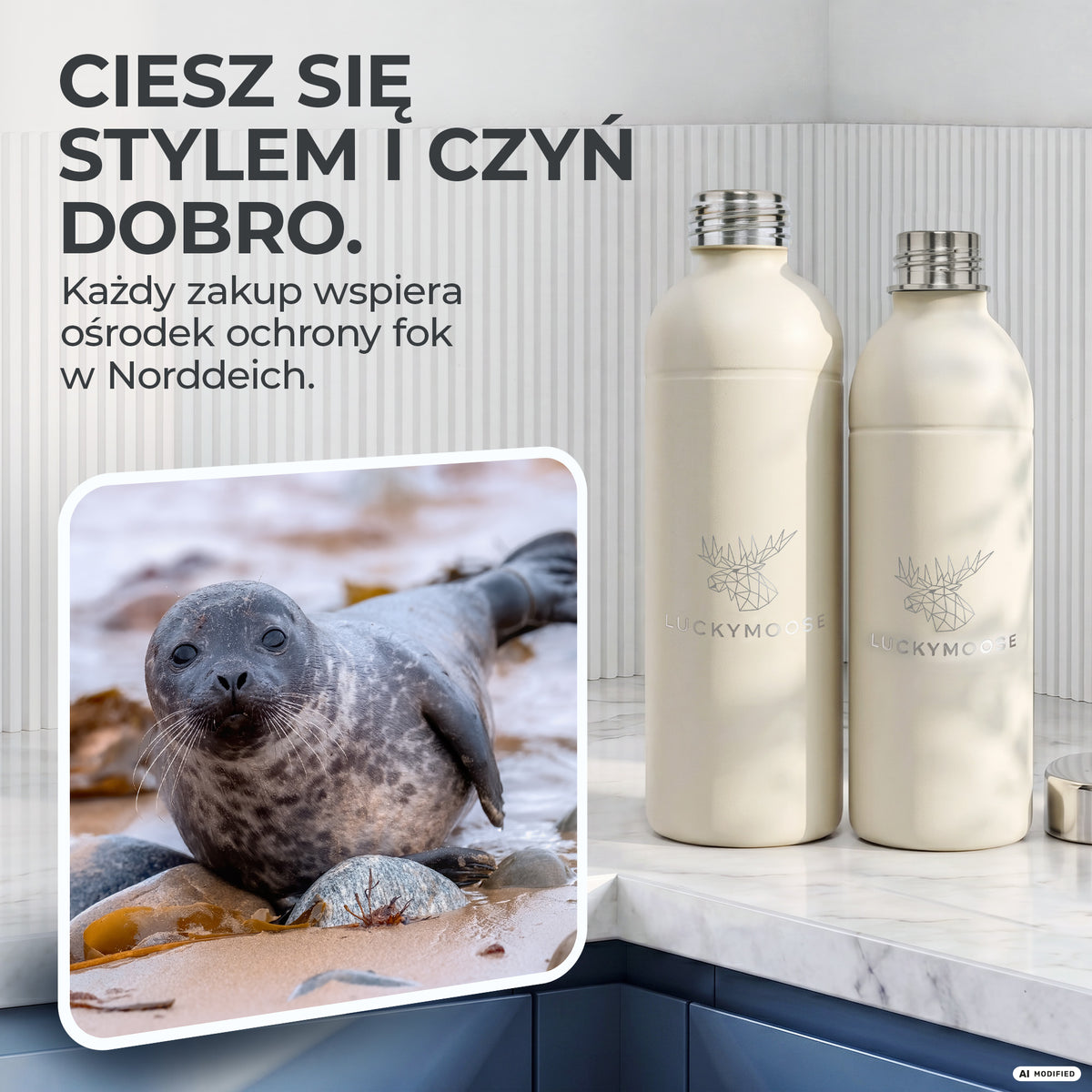 Infinity Edelstahlflasche für Aarke, Philips, Brita