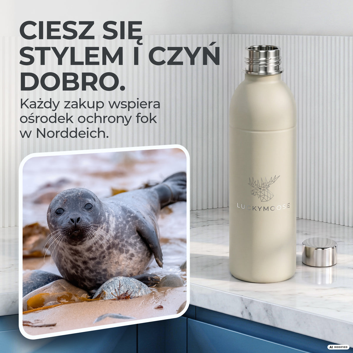 Infinity Edelstahlflasche für Aarke, Philips, Brita