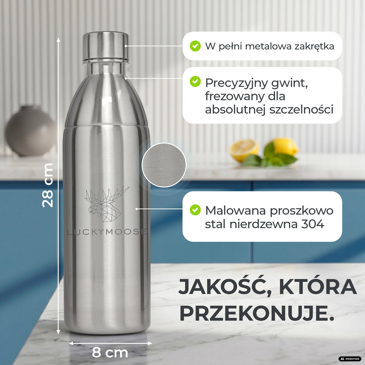 Infinity Edelstahlflasche für Sodastream TERRA & DUO
