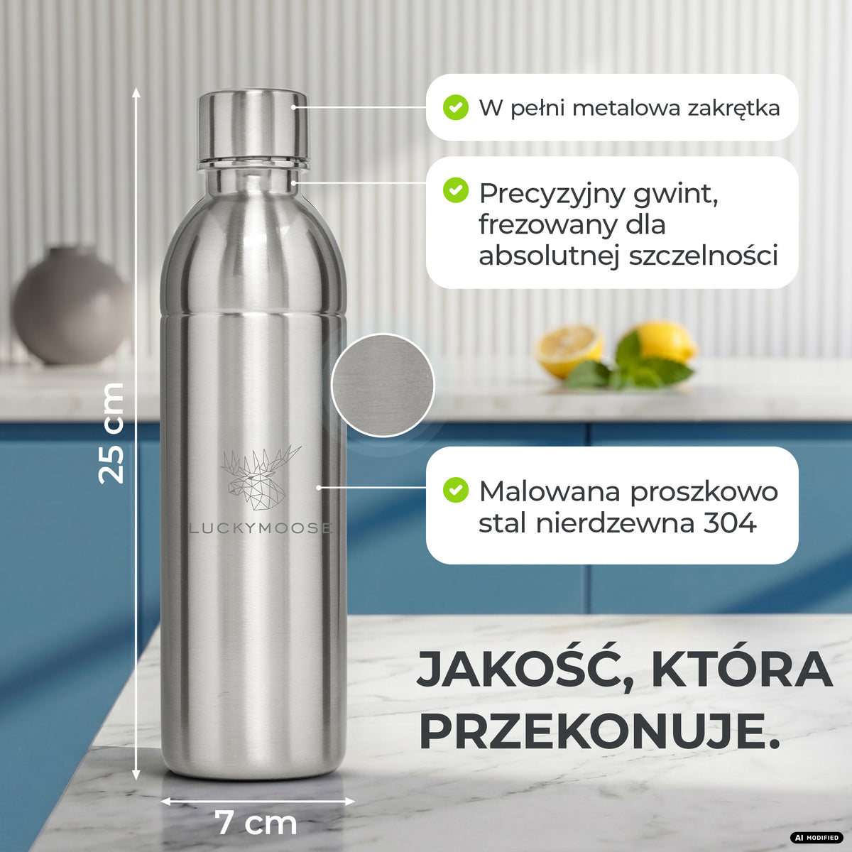 Infinity Edelstahlflasche für Sodastream TERRA & DUO