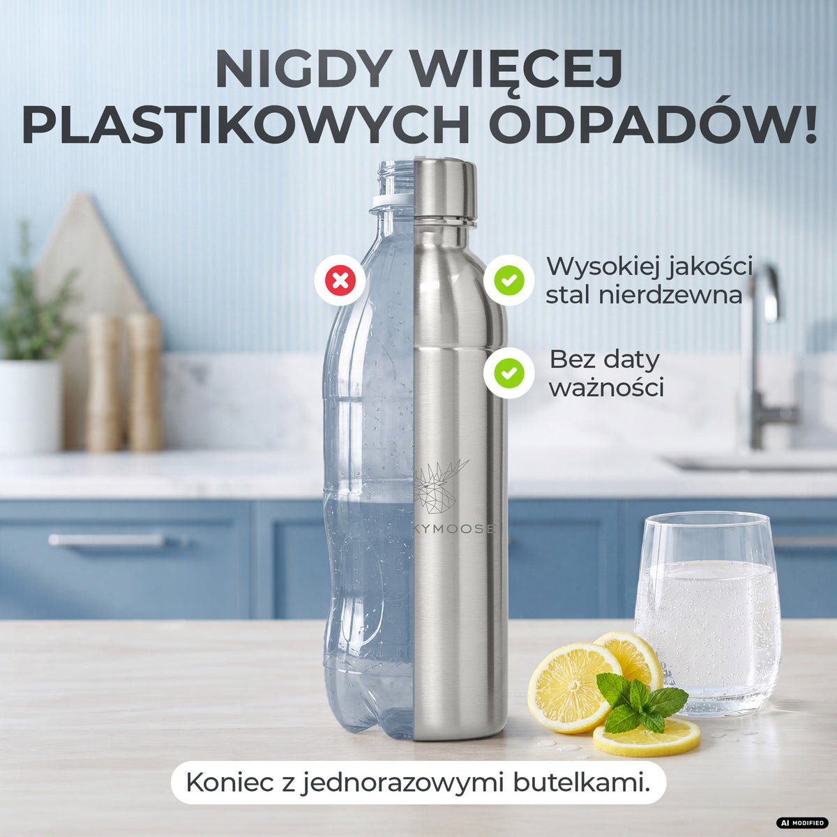 Infinity Edelstahlflasche für Sodastream TERRA & DUO