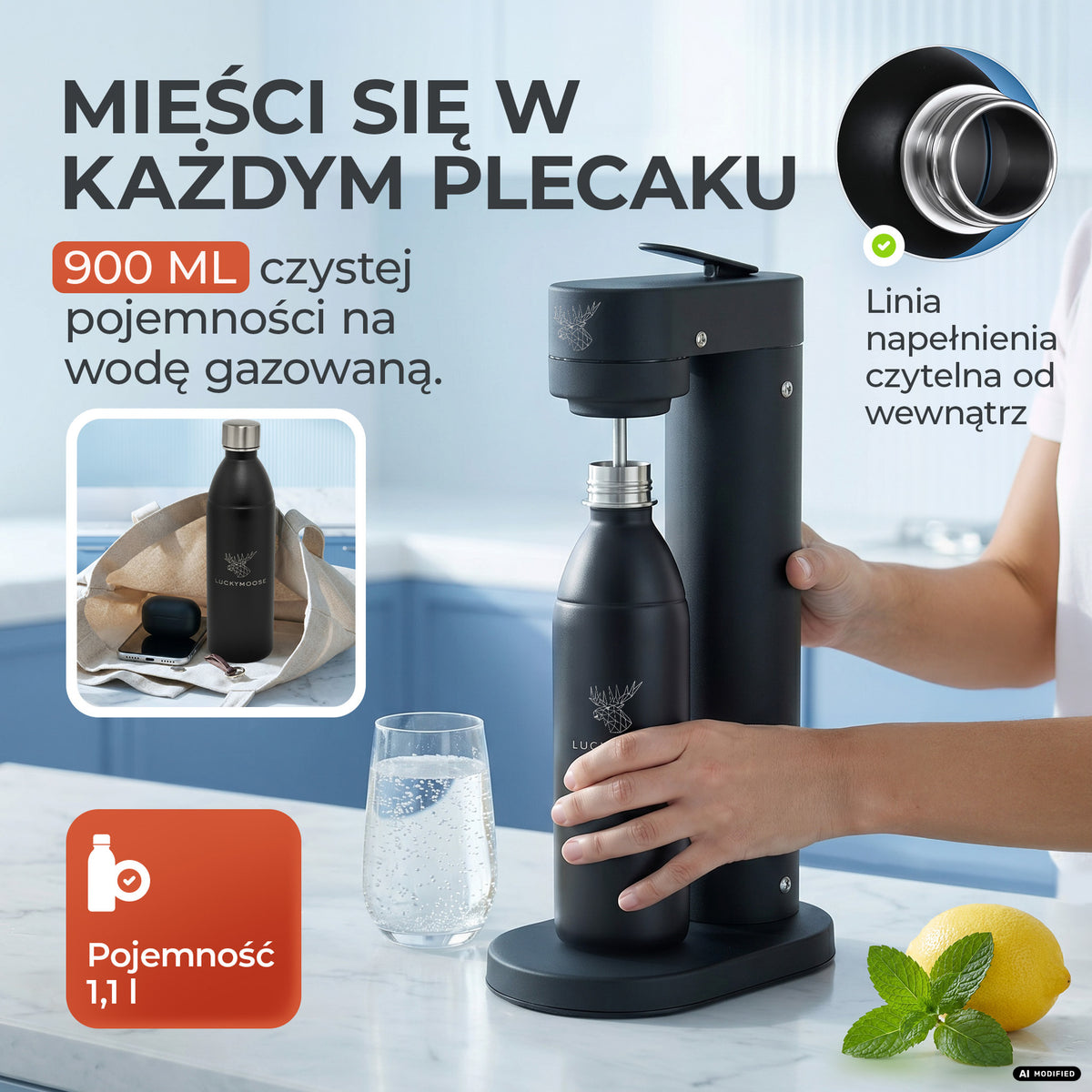 Infinity Edelstahlflasche für Sodastream TERRA & DUO