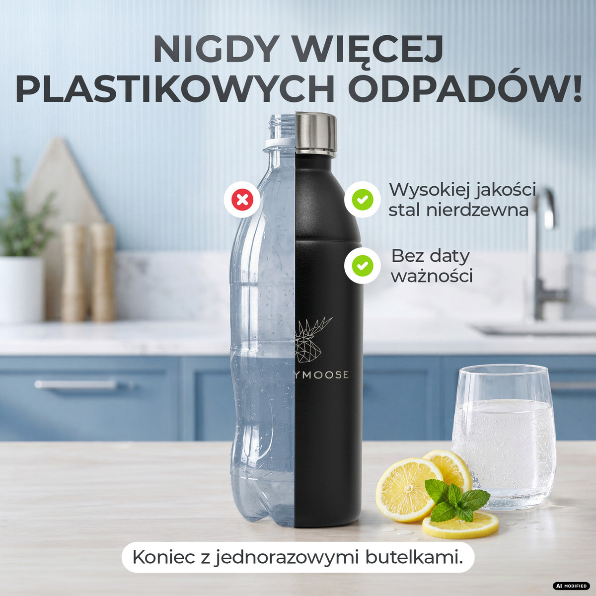 Infinity Edelstahlflasche für Sodastream TERRA & DUO