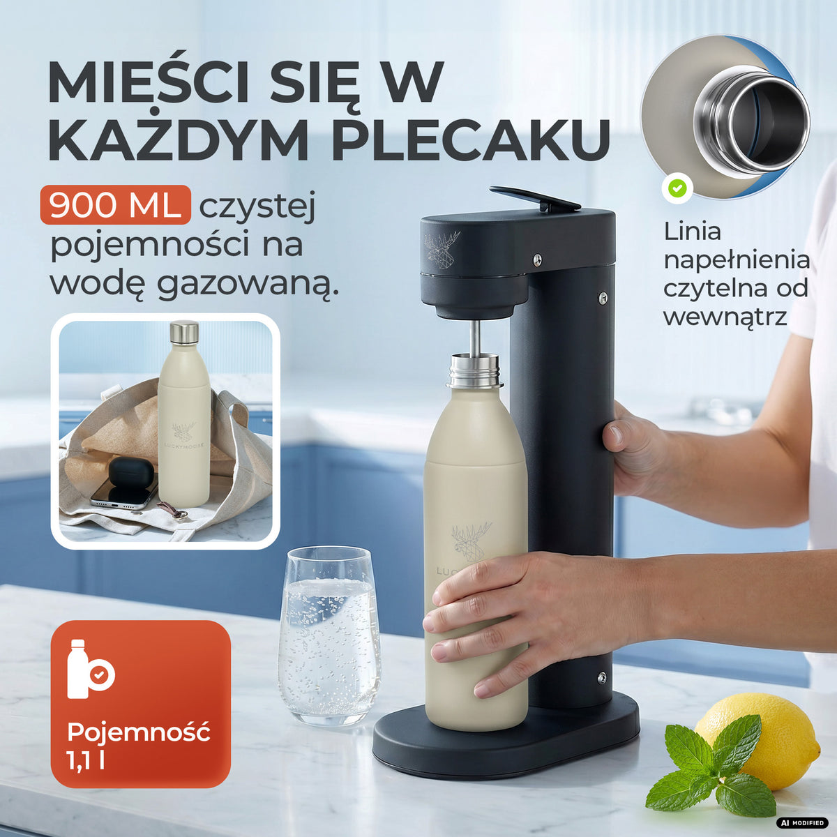 Infinity Edelstahlflasche für Sodastream TERRA & DUO