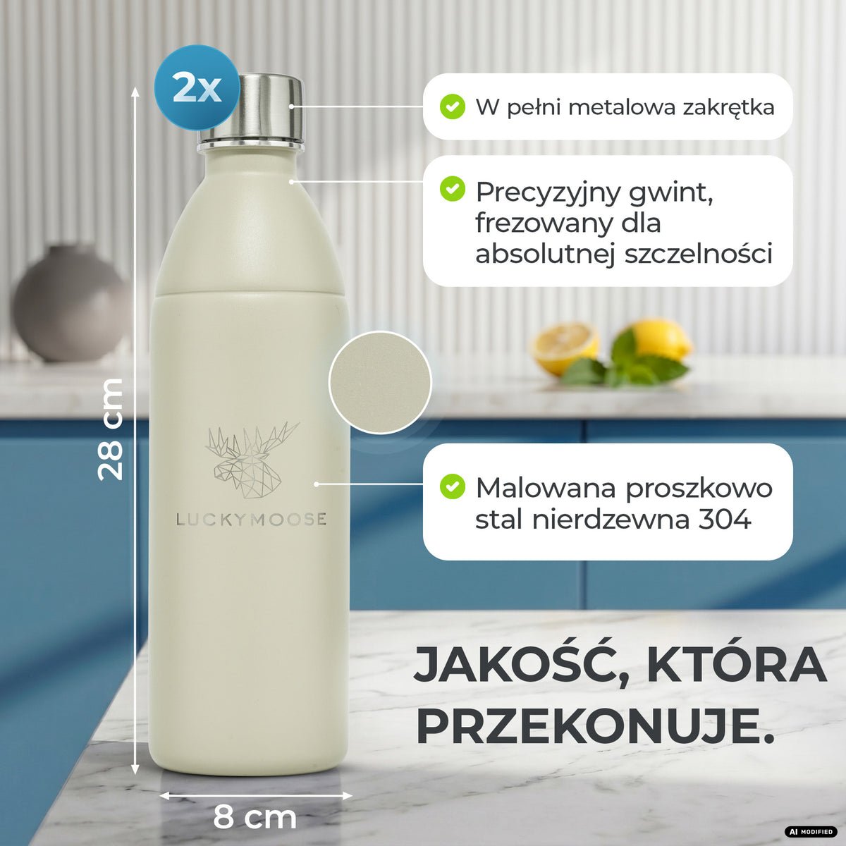 Infinity Edelstahlflasche für Sodastream TERRA & DUO