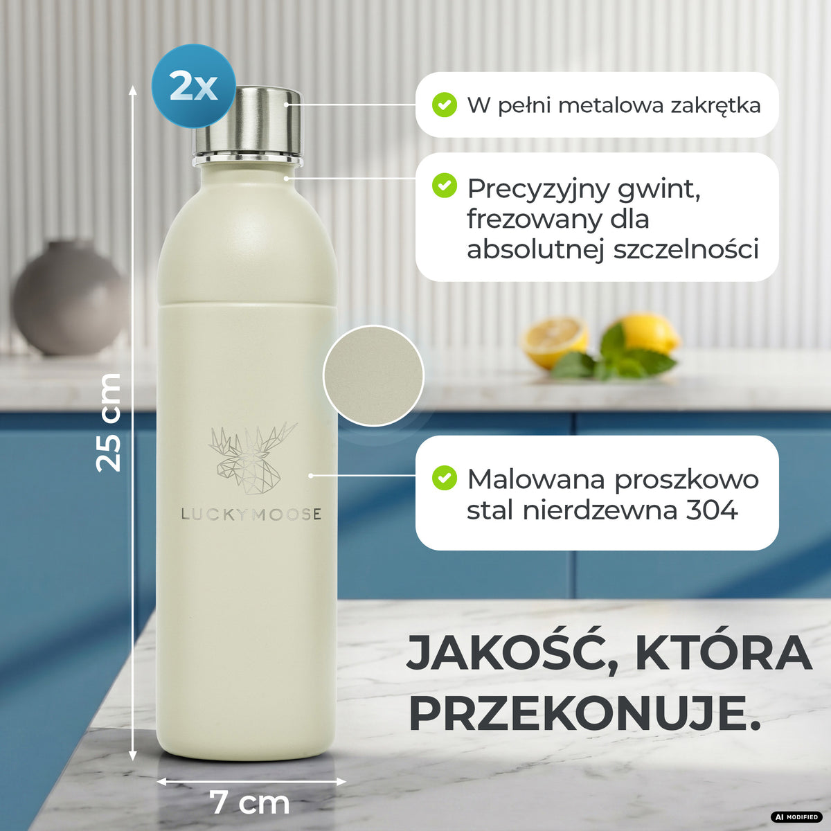 Infinity Edelstahlflasche für Sodastream TERRA & DUO