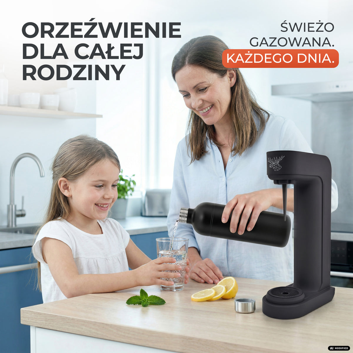 Infinity Wassersprudler mit 1,25L Edelstahlflaschen